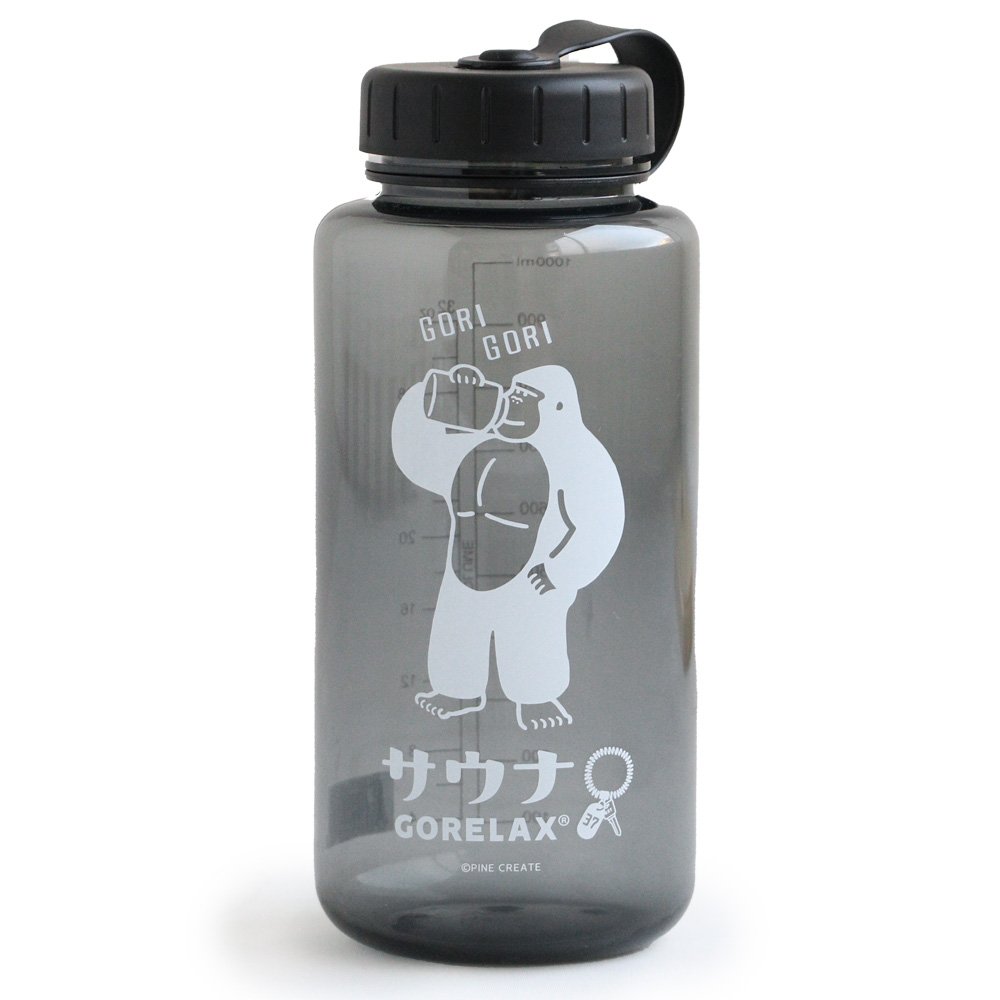 ボトル マイボトル 水筒 1リットル 1000ml 目盛り付き GORELAX ごリラックス ゴリゴリボトル サウナ ととのう ゴリラ パティ