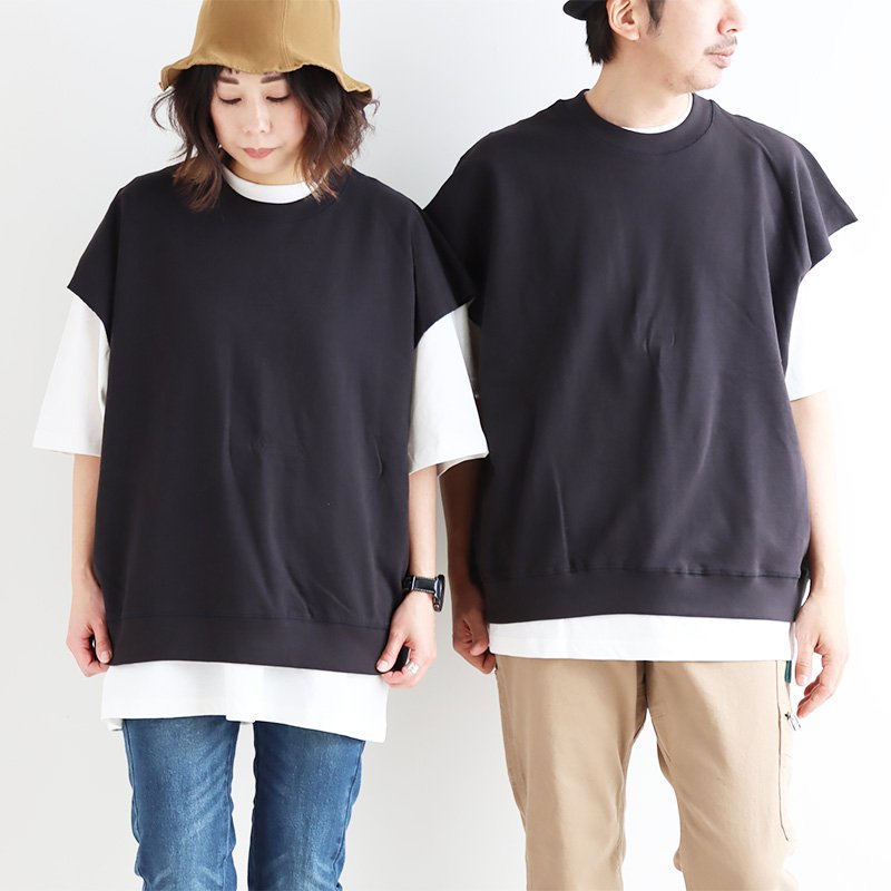 セットアンサンブル 2枚1組 Tシャツ 半袖ベスト メンズ レディース 綿100％ 裏毛 天竺 PATY パティ | PATY | 01