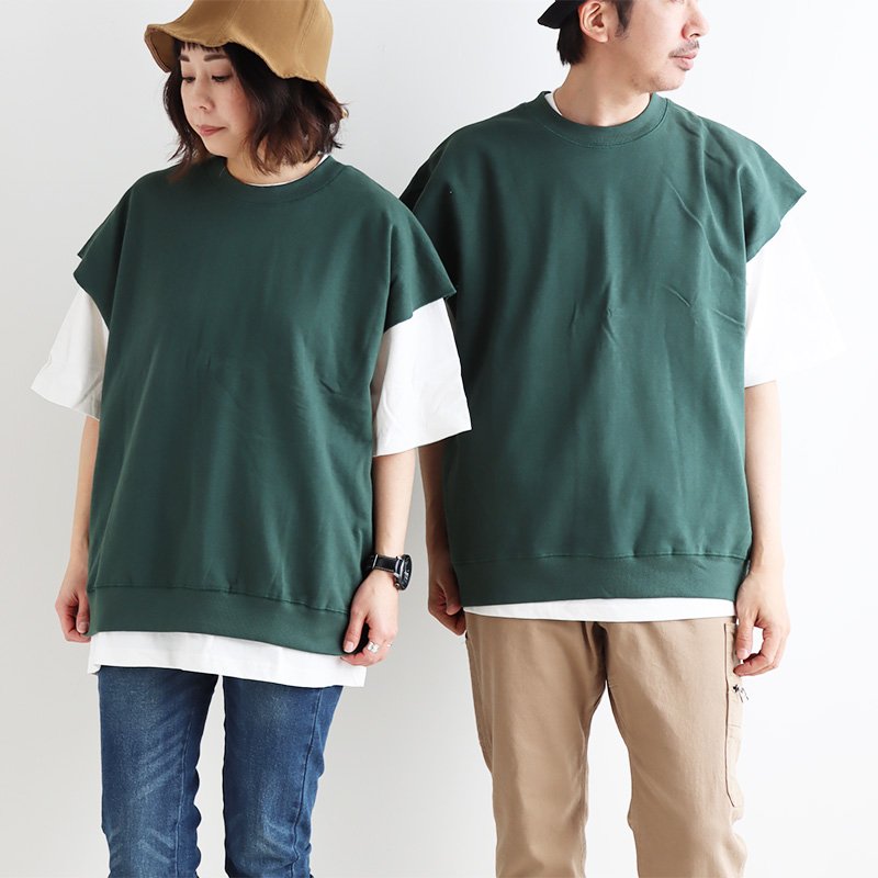 セットアンサンブル 2枚1組 Tシャツ 半袖ベスト メンズ レディース 綿100％ 裏毛 天竺 PATY パティ | PATY | 02