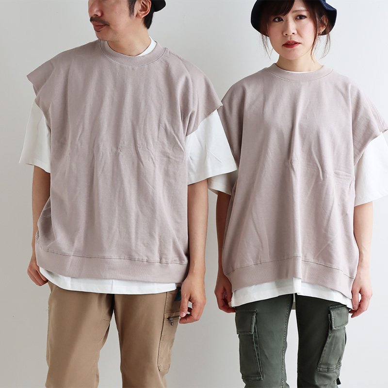 セットアンサンブル 2枚1組 Tシャツ 半袖ベスト メンズ レディース 綿100％ 裏毛 天竺 PATY パティ | PATY | 03