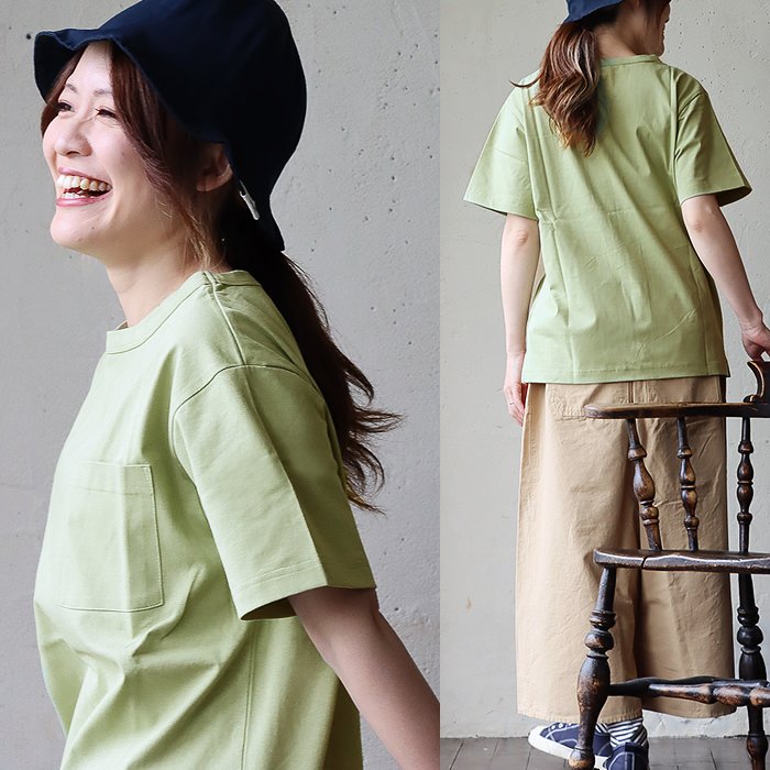 tシャツ レディース 半袖tシャツ uネック ワイド ネック 綿100％ 無地 しっかり パティ (...