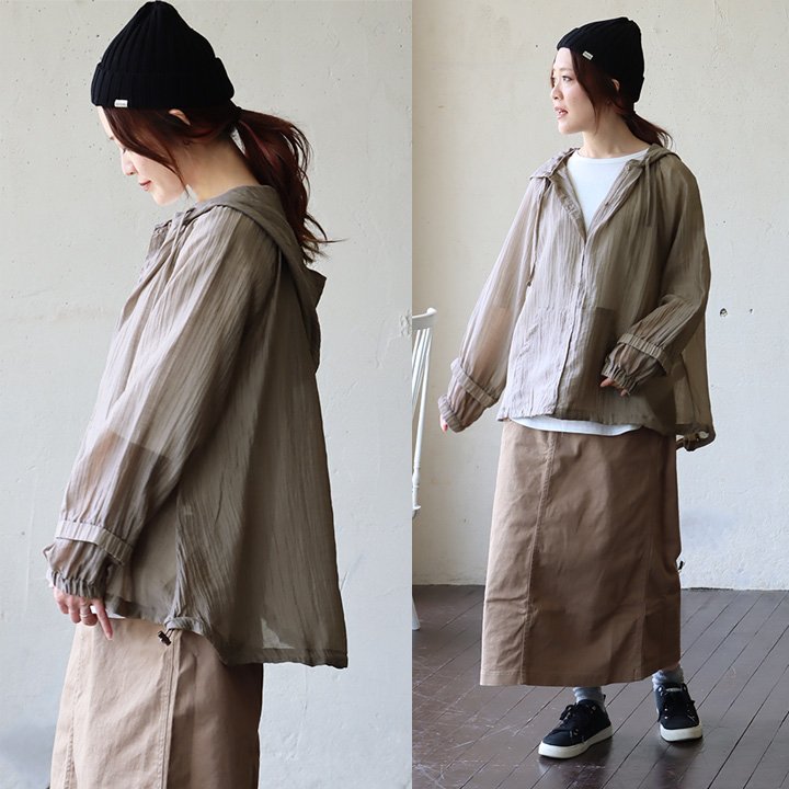 パーカー ブラウス 長袖 レディース 無地 薄手 涼しい 通気性 紫外線対策 夏 夏服 ゆったり 体型カバー 大きいサイズ PATY パティ | Lupilien | 02