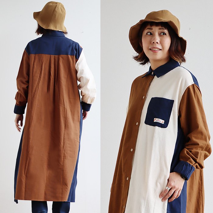 KRIFF MAYER PATY KRIFF MAYER クリフメイヤー ワンピース レディース シャツ 長袖 ロング シャツワンピ フランネル ネルシャツ クリフメイヤー パティー | PATY | 02