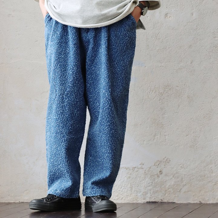 PATY パンツ ワイド メンズ レディース テーパード デニム 綿100