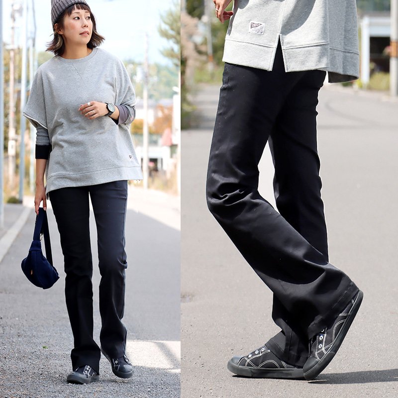 パンツ レディース フレア フレアパンツ 脚長 足長 美脚 ストレッチ 股上 深め ブーツカット スリム Spants スパンツ パティ｜paty｜02