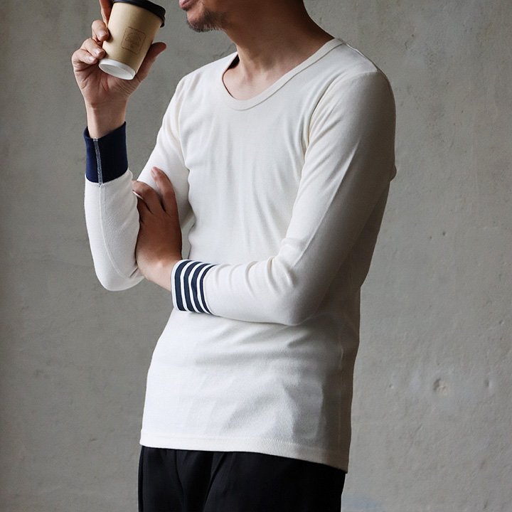 カットソー 長袖 ロングtシャツ レディース メンズ ストレッチ 綿100% コットン スリム フィット 重ね着 ロンT 大きいサイズ 秋 冬 PATY パティ (メール便50) | PATY | 02