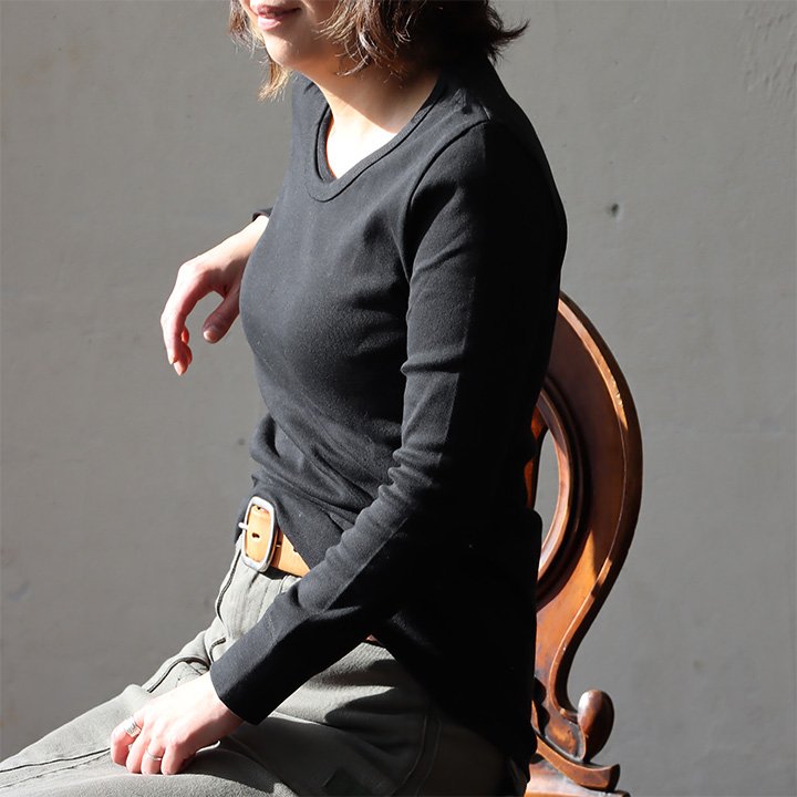 カットソー 長袖 ロングtシャツ レディース メンズ ストレッチ 綿100% コットン スリム フィット 重ね着 ロンT 大きいサイズ 秋 冬 PATY パティ (メール便50) | PATY | 12