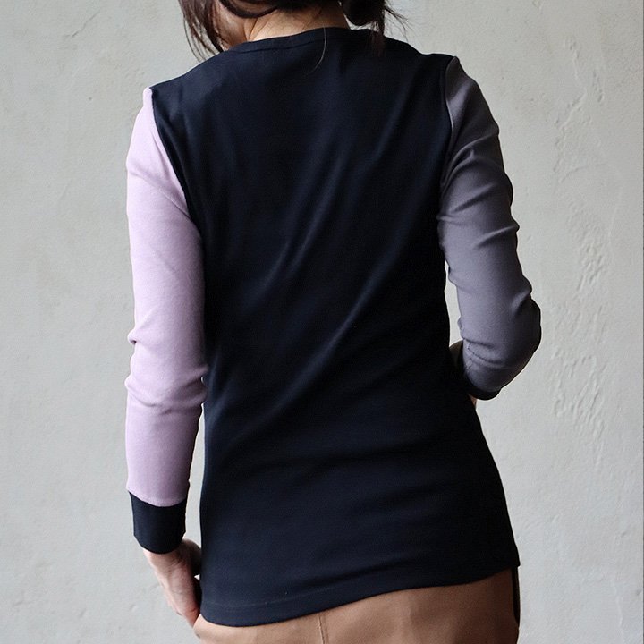 カットソー 長袖 ロングtシャツ レディース メンズ ストレッチ 綿100% コットン スリム フィット 重ね着 ロンT 大きいサイズ 秋 冬 PATY パティ (メール便50) | PATY | 13