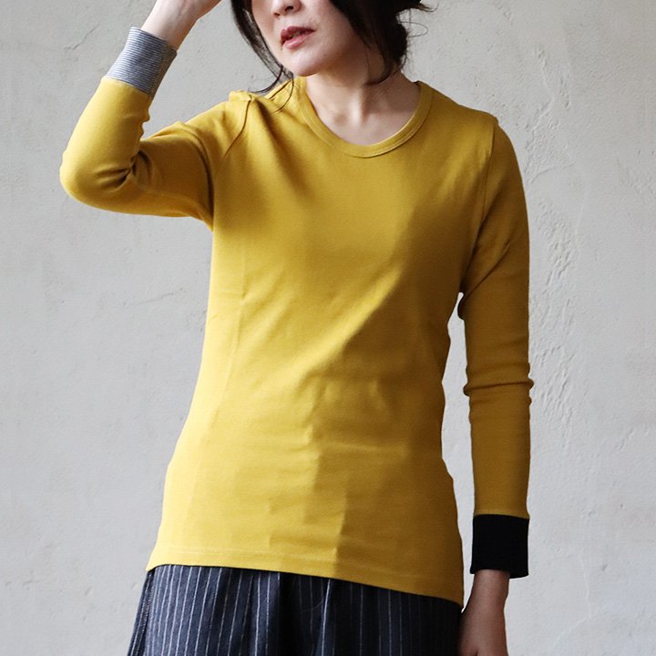 カットソー 長袖 ロングtシャツ レディース メンズ ストレッチ 綿100% コットン スリム フィット 重ね着 ロンT 大きいサイズ 秋 冬 PATY パティ (メール便50) | PATY | 14