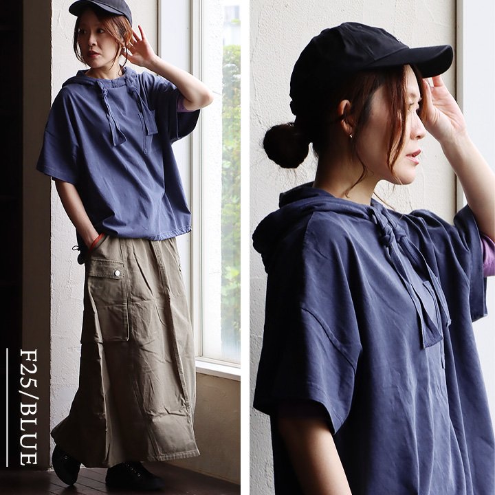 ブラウス tシャツ フード付き プルオーバー パーカー 半袖 シャツ カットソー 無地 ス レディース Tシャツ 夏 ゆったり カジュアル PATY Tシャツ 半袖 パーカー プルオーバー レディース フード
