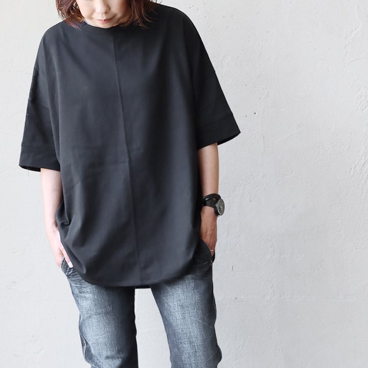 PATY Tシャツ 5分袖 チュニック レディース お尻隠れる 着痩せ