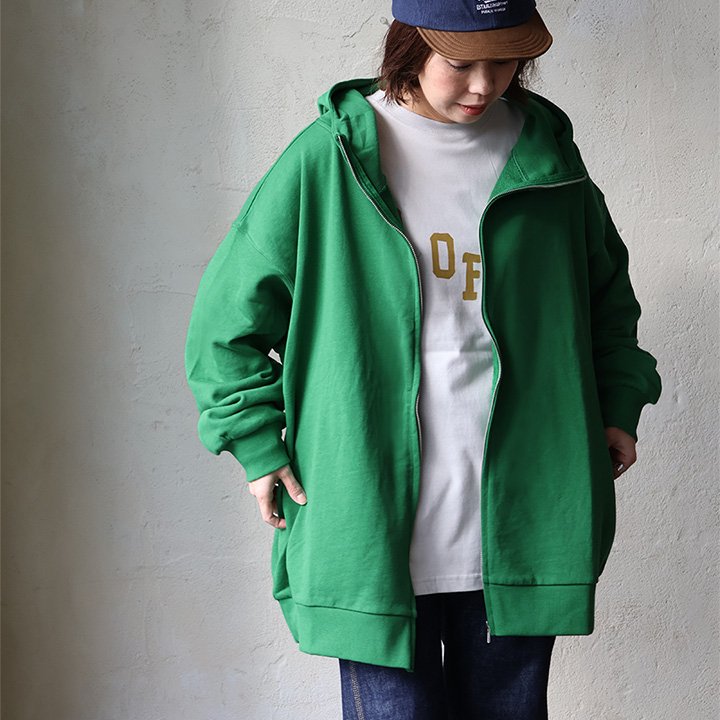 PATY パーカー ジップパーカー レディース スタンドネック お尻隠れる