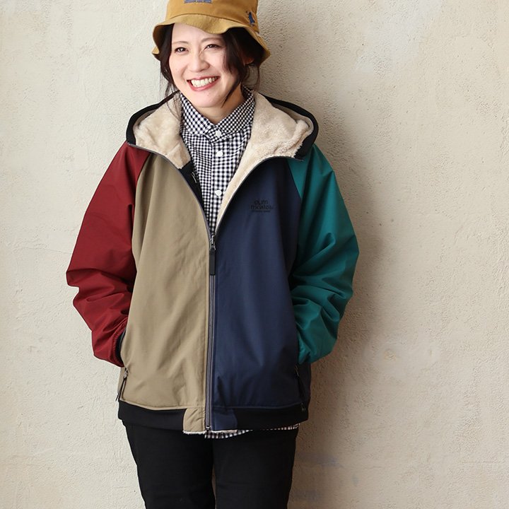 gym master ジムマスター リバーシブル ボア マウンテンパーカー