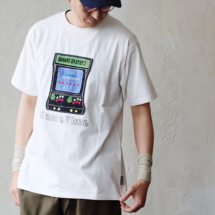 Ｔシャツ 半袖 メンズ レディース クルーネック イラスト ファブリックアート フェルト ロゴ 刺繍 米綿100 パティ (メール便50) | PATY | 02