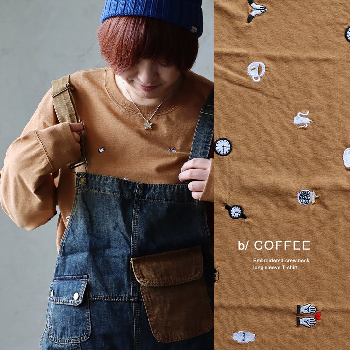 Tシャツ 長袖 メンズ レディース クルーネック 刺繍 イラスト ワンポイント 米綿 USA コットン しっかり生地 タフ パティ | PATY | 04
