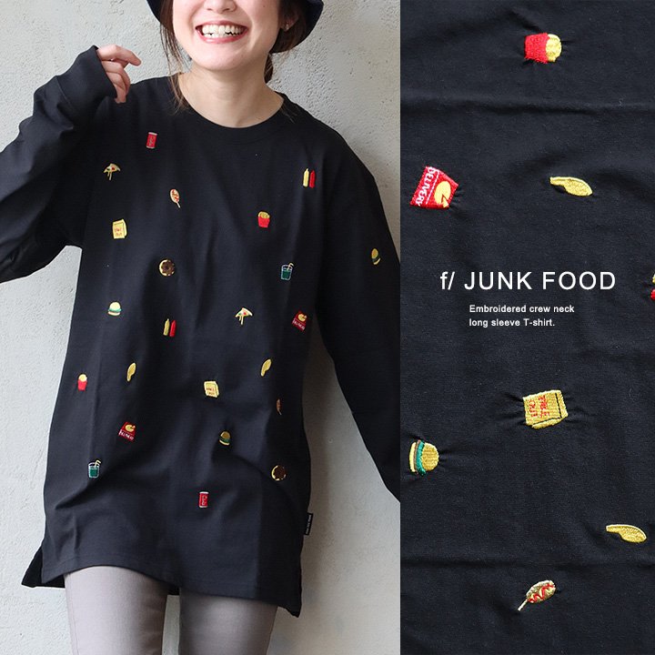 Tシャツ 長袖 メンズ レディース クルーネック 刺繍 イラスト ワンポイント 米綿 USA コットン しっかり生地 タフ パティ | PATY | 06