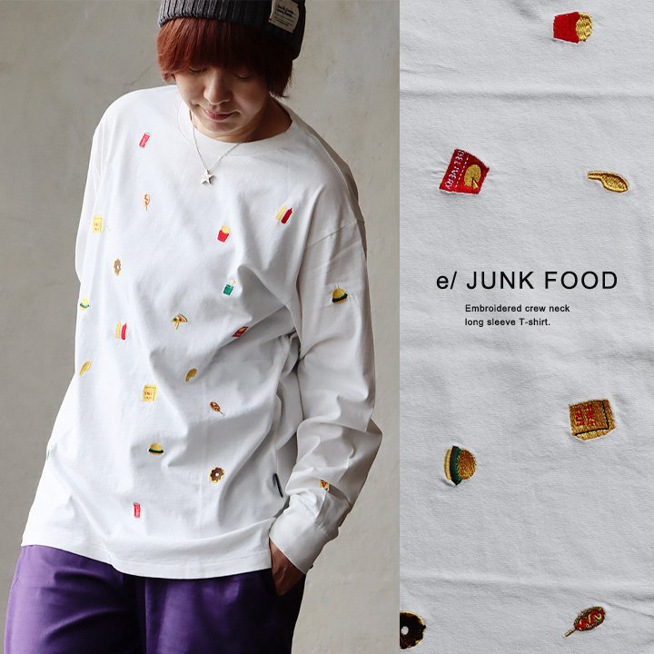 Tシャツ 長袖 メンズ レディース クルーネック 刺繍 イラスト ワンポイント 米綿 USA コットン しっかり生地 タフ パティ | PATY | 08