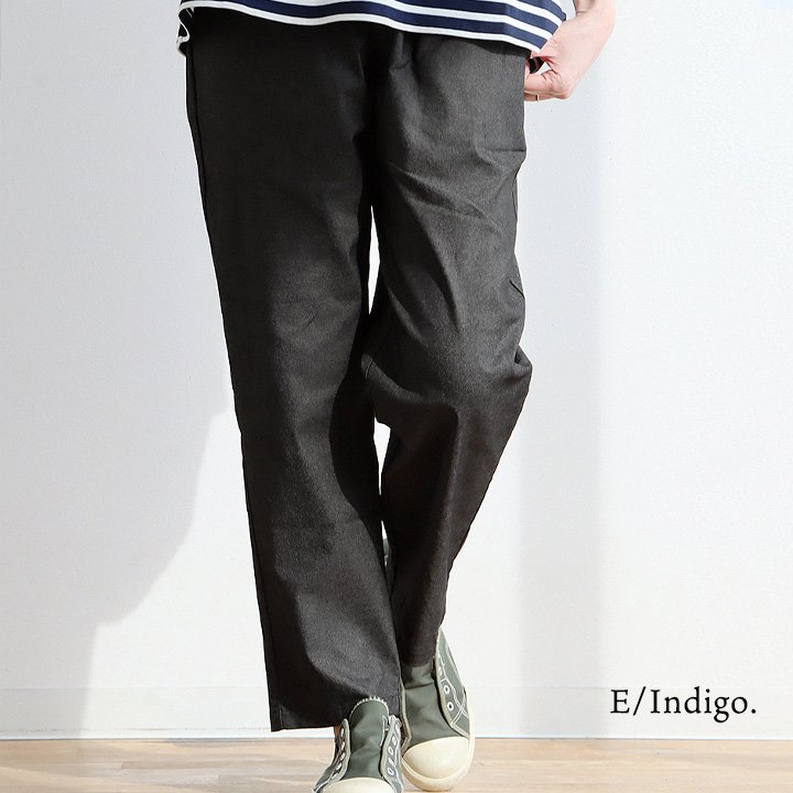 テーパードパンツ レディース コットン ツイル ストレッチ 無地 ハリ 動きやすい 伸縮性 ウエストゴム パティ COLORK カラック | PATY | 04