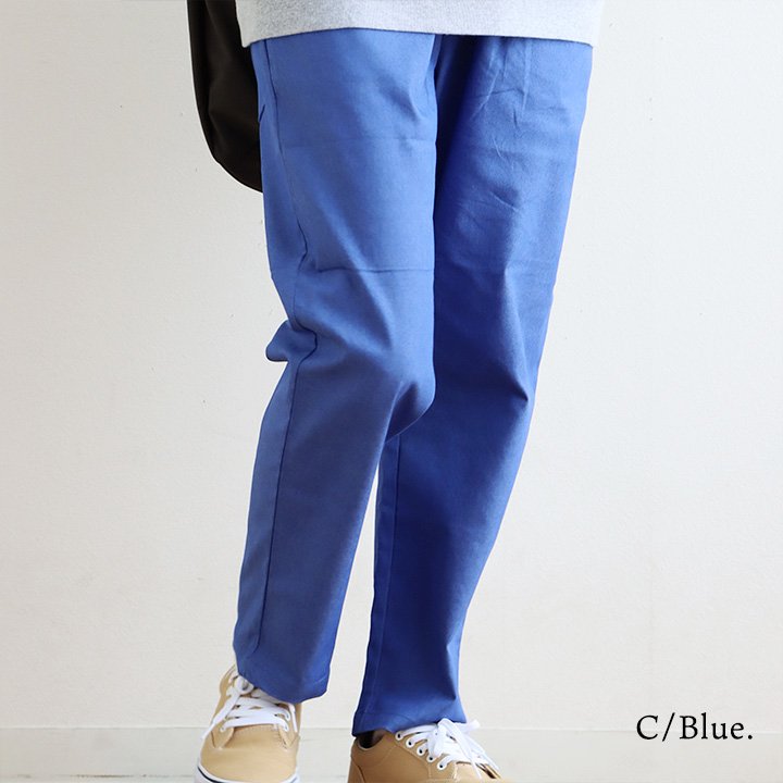 テーパードパンツ レディース コットン ツイル ストレッチ 無地 ハリ 動きやすい 伸縮性 ウエストゴム パティ COLORK カラック | PATY | 07