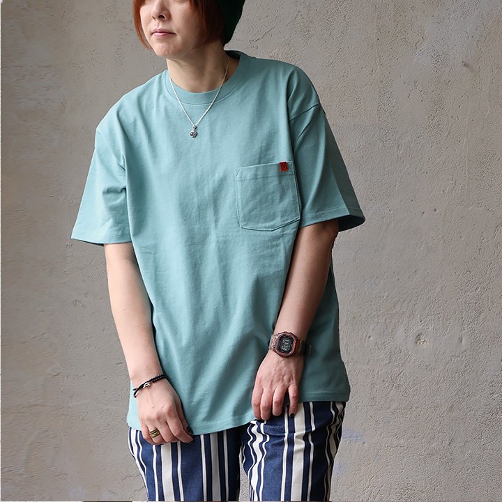 Tシャツ 半袖 メンズ レディース クルーネック 胸ポケット ピスネーム 米綿100 USAコットン タフ UNIVERSAL OVERALL ユニバーサルオーバーオール (メール便50) | PATY | 05
