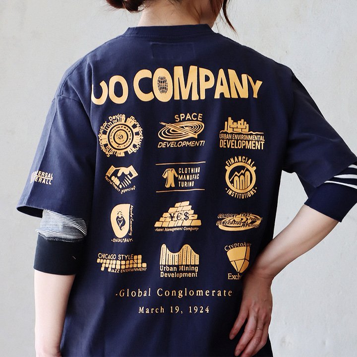 Tシャツ 半袖 メンズ レディース クルーネック バックプリント ワンポイント 綿100 コットン ゆったり パティ UNIVERSAL OVERALL ユニバーサルオーバーオール | PATY | 01