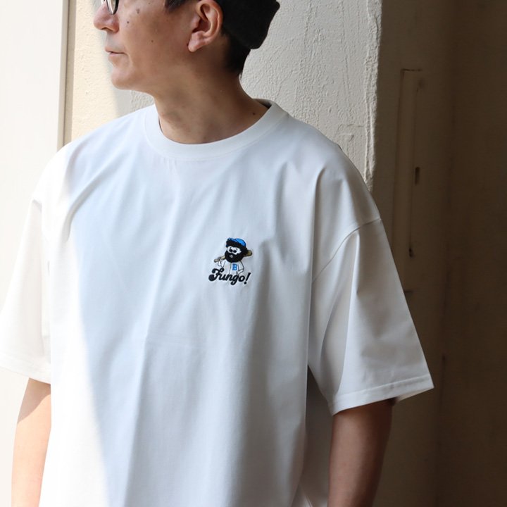 Tシャツ 半袖 メンズ レディース クルーネック おじさん サガラ刺繍 ワンポイント ポリエステル 接触冷感 UVカット 吸水速乾 抗ピリング 軽い (メール便50) | PATY | 02