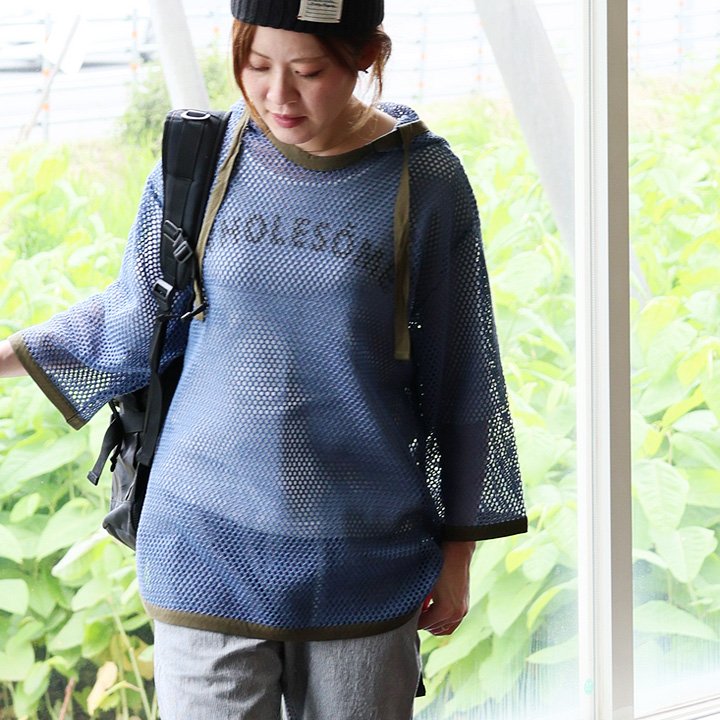 パーカー 長袖 レディース メッシュ シアー 透け感 ロゴ 重ね着 軽い 薄手 涼しい 配色切り替え ゆったり パティ GENTIL ジャンティ PATY パーカー 長袖 レディース メッシュ シアー 透け感 ロゴ