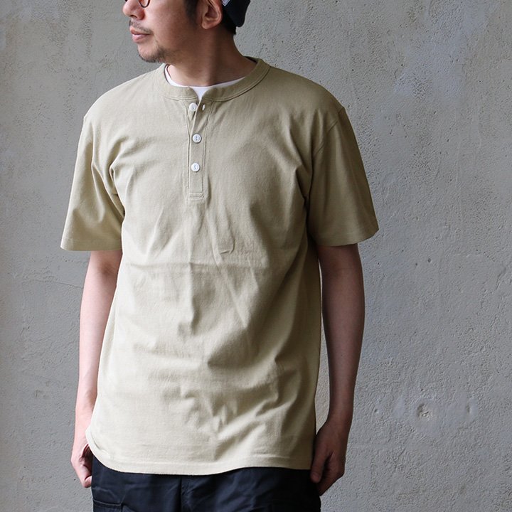 Tシャツ 半袖 メンズ レディース ヘンリーネック 無地 綿100 コットン 伸縮性 ピグメント すっきり カジュアル 夏 パティ (メール便50) | PATY | 02