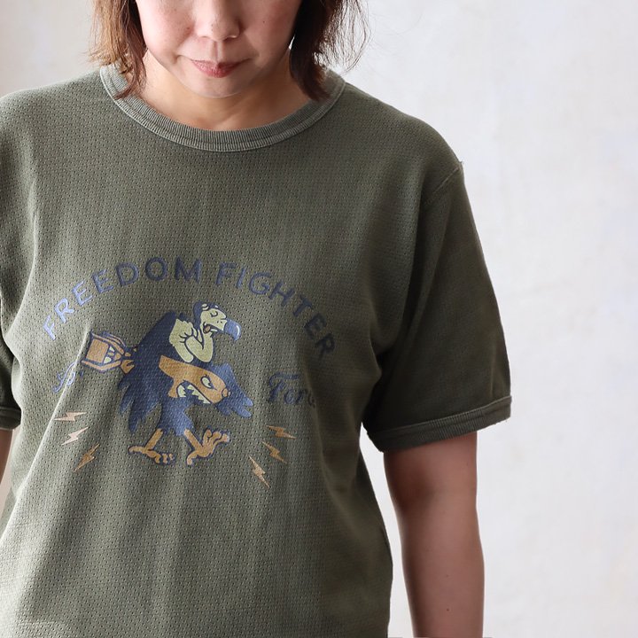 Tシャツ 半袖 メンズ レディース メッシュ コットン 綿100％ リンガー カットオフ プリント クルーネック HOUSTON ヒューストン (メール便50) | PATY | 01