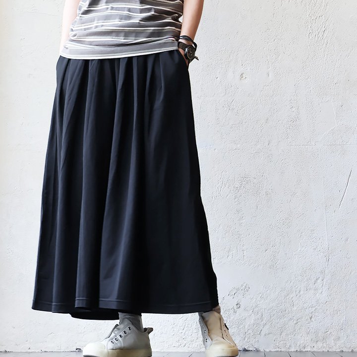 パンツ ワイド ガウチョパンツ レディース 接触冷感 涼しい ひんやり 薄手 軽い 通気性 無地 ナイロン レーヨン ウエストゴム ゆったり パティ | PATY | 01