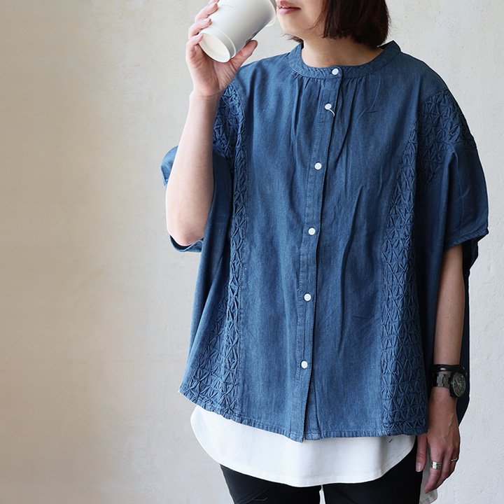 ドルマン tシャツ レディース ワイド すっきり 着痩せ 夏 レース 刺繍 コットン 綿100％ コットン 綿100％ 涼しい 五分袖 パティ | PATY | 02