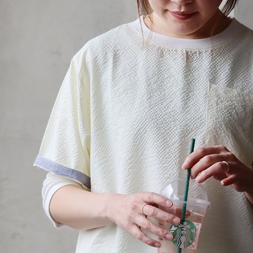 涼しい tシャツ 五分袖 メンズ レディース ストレッチ ドライ uvカット 夏 軽い 薄手 すっきり 着痩せ ポケット パティ (メール便50) | PATY | 07