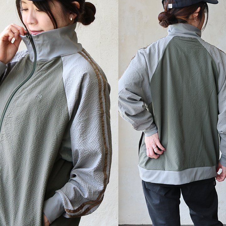 シャツ ジャージ メンズ レディース 夏 涼しい ストレッチ シアサッカー 冷感 uvカット ジップアップ ラグラン パティ Mr.Lumberjack ミスターランバージャック | PATY | 03