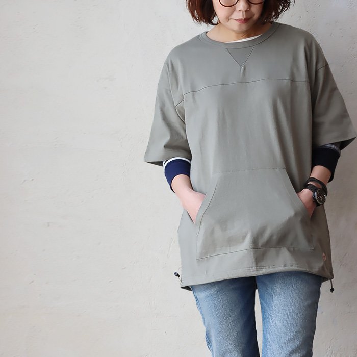 tシャツ レディース メンズ 半袖 五分袖 夏 綿100％ USA コットン しっかり 丈夫 すっきり 着やせ ワイド 冷感 涼しい PATY パティ (メール便50) | PATY | 06