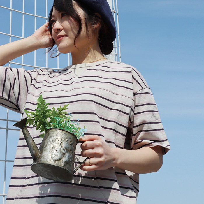 tシャツ レディース メンズ 半袖 五分袖 夏 綿100％ USA コットン しっかり 丈夫 すっきり 着やせ ワイド 冷感 涼しい PATY パティ (メール便50) | PATY | 07