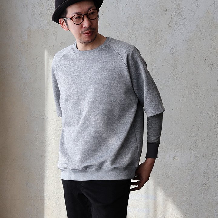 半袖 プルオーバー メンズ レディース 重ね着 5分袖 ジャージ 春 軽い 柔らか 着痩せ ワイド ストレッチ 大人 パティ Mr.Lumberjack ミスターランバージャック | PATY | 02