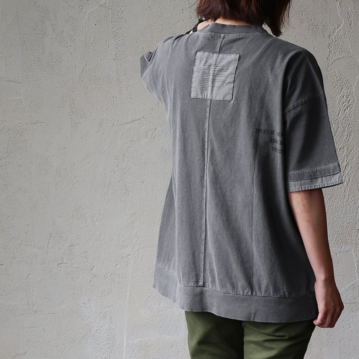 PATY ユーズド カラー tシャツ レディース 半袖 5分袖 大き目