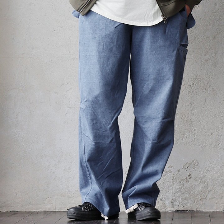 Good On グッドオン パンツ オーバーパンツ ストレート メンズ レディース 日本製 米綿100 USAコットン 丈夫 ピグメント 褪せ色 ポケット ウエストゴム パティ | PATY | 01