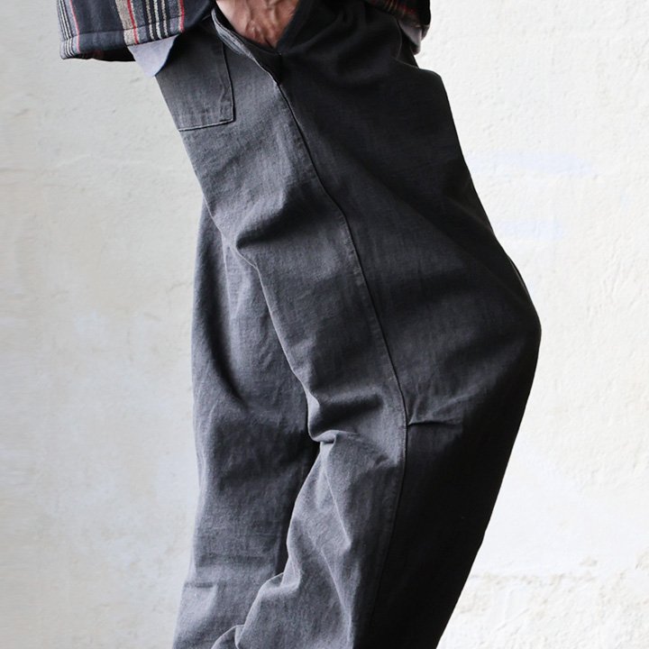 Good On グッドオン パンツ オーバーパンツ ストレート メンズ レディース 日本製 米綿100 USAコットン 丈夫 ピグメント 褪せ色 ポケット ウエストゴム パティ | PATY | 02