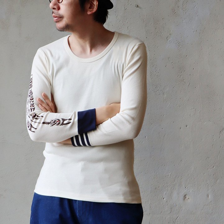 カットソー 長袖 9分袖 ロングtシャツ 重ね着 すっきり フィット 着痩せ しっかり 丈夫 ストレッチ 柔らかい 犬 TOneontoNE トーン | PATY | 02
