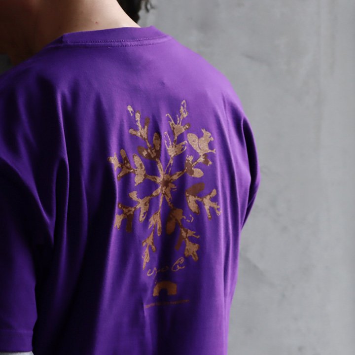 tシャツ 半袖 メンズ レディース コットン 綿100％ カジュアル 雪 結晶 バック プリント ボックスシルエット パティ ezo＆ エゾト (メール便50) | PATY | 09
