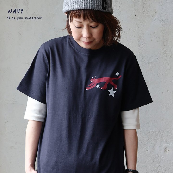 tシャツ 半袖 メンズ レディース しっかり 丈夫 コットン 綿100％ カジュアル やまねこ 星座 国内プリント BLUETO ブルート (メール便50) | PATY | 01
