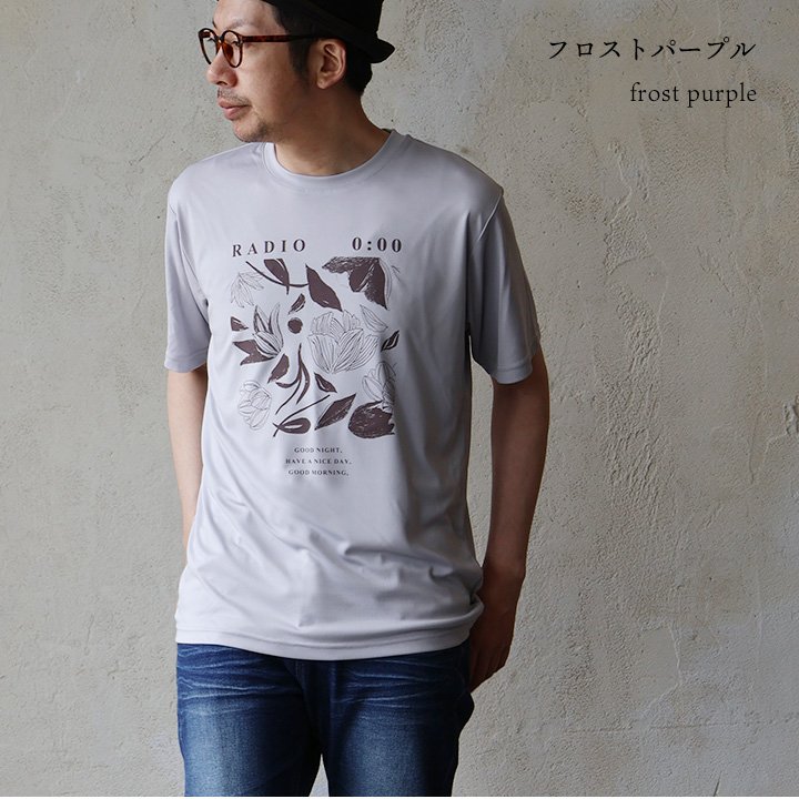 涼しい tシャツ 半袖 メンズ レディース 夏 ドライ UVカット 吸汗 伸縮性 プリント 花 チューリップ すっきり ALISTAIR アリステア | ALISTAIR | 02