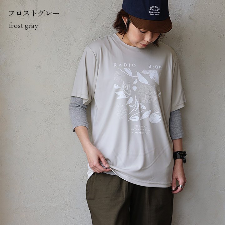 涼しい tシャツ 半袖 メンズ レディース 夏 ドライ UVカット 吸汗 伸縮性 プリント 花 チューリップ すっきり ALISTAIR アリステア | ALISTAIR | 03