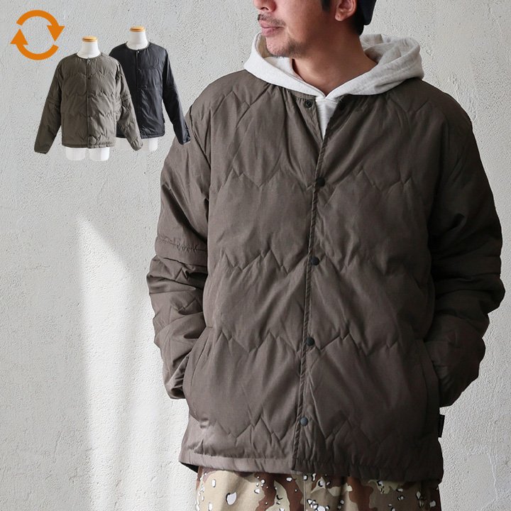 gym master ジムマスター ジャケット キルティング 5分袖 長袖 リバーシブル ノーカラー 中綿 軽い 暖かい 重ね着 パティ | PATY | 02