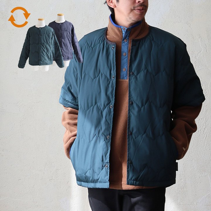 gym master ジムマスター ジャケット キルティング 5分袖 長袖 リバーシブル ノーカラー 中綿 軽い 暖かい 重ね着 パティ | PATY | 04