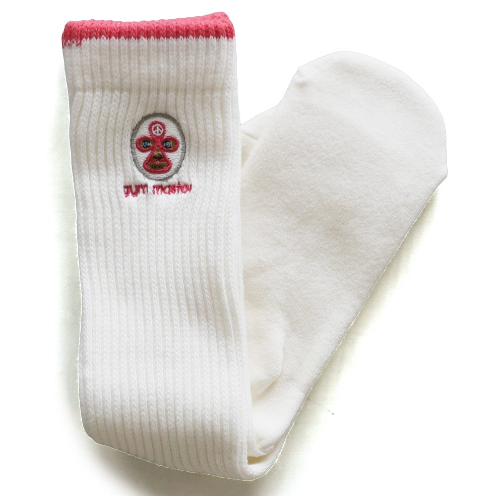 gym master ジムマスター 靴下 くつ下 メンズ レディース ルーズソックス リブ 配色 覆面レスラー 刺繍 コットン ポリエステル 裏パイル パティ | PATY | 01