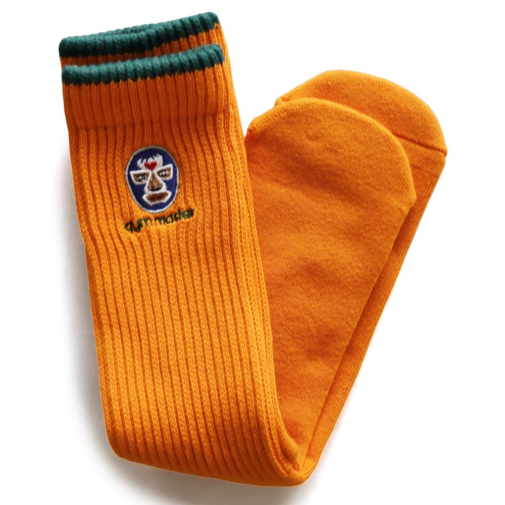 gym master ジムマスター 靴下 くつ下 メンズ レディース ルーズソックス リブ 配色 覆面レスラー 刺繍 コットン ポリエステル 裏パイル パティ | PATY | 03