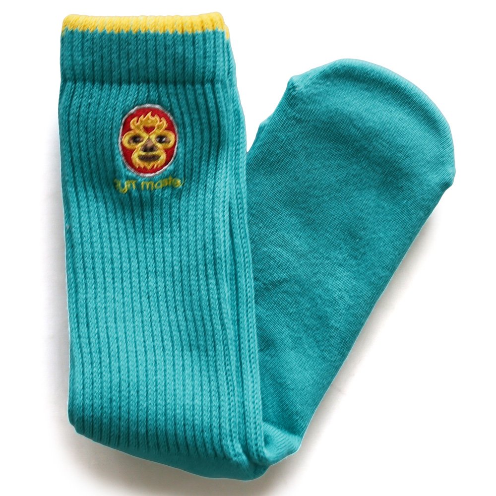 gym master ジムマスター 靴下 くつ下 メンズ レディース ルーズソックス リブ 配色 覆面レスラー 刺繍 コットン ポリエステル 裏パイル パティ | PATY | 04