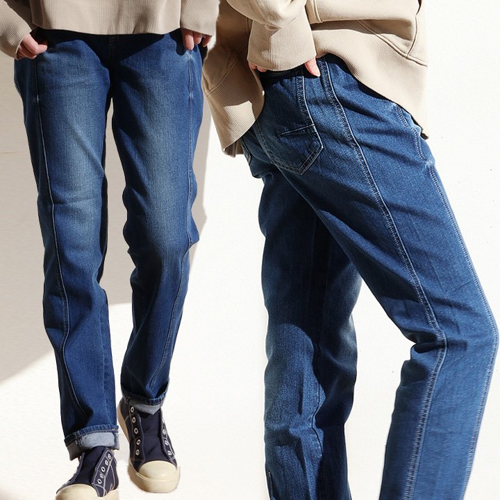 Antgauge アントゲージ パンツ デニムパンツ テーパード ジョッパーズ レディース コットン ストレッチ 伸縮性 細見え 脚長 パティ | PATY | 01